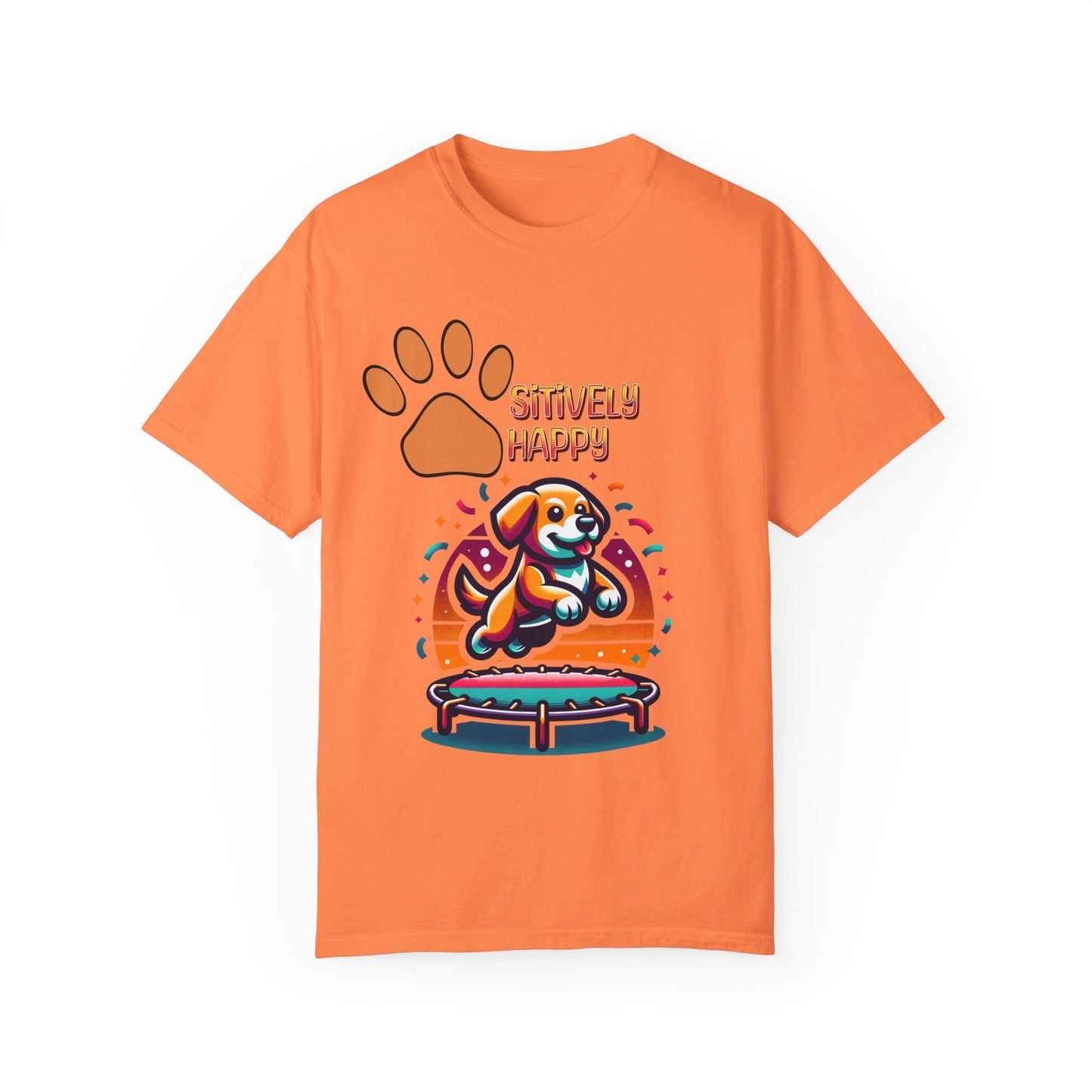 Puppy Party: Teen's Trampoline Tee with Confetti Celebration