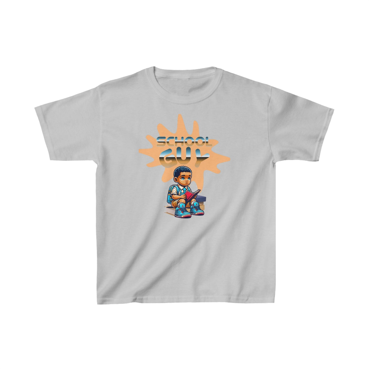 School Cool: Trendy Boy's Tee with Hip School Guy Design