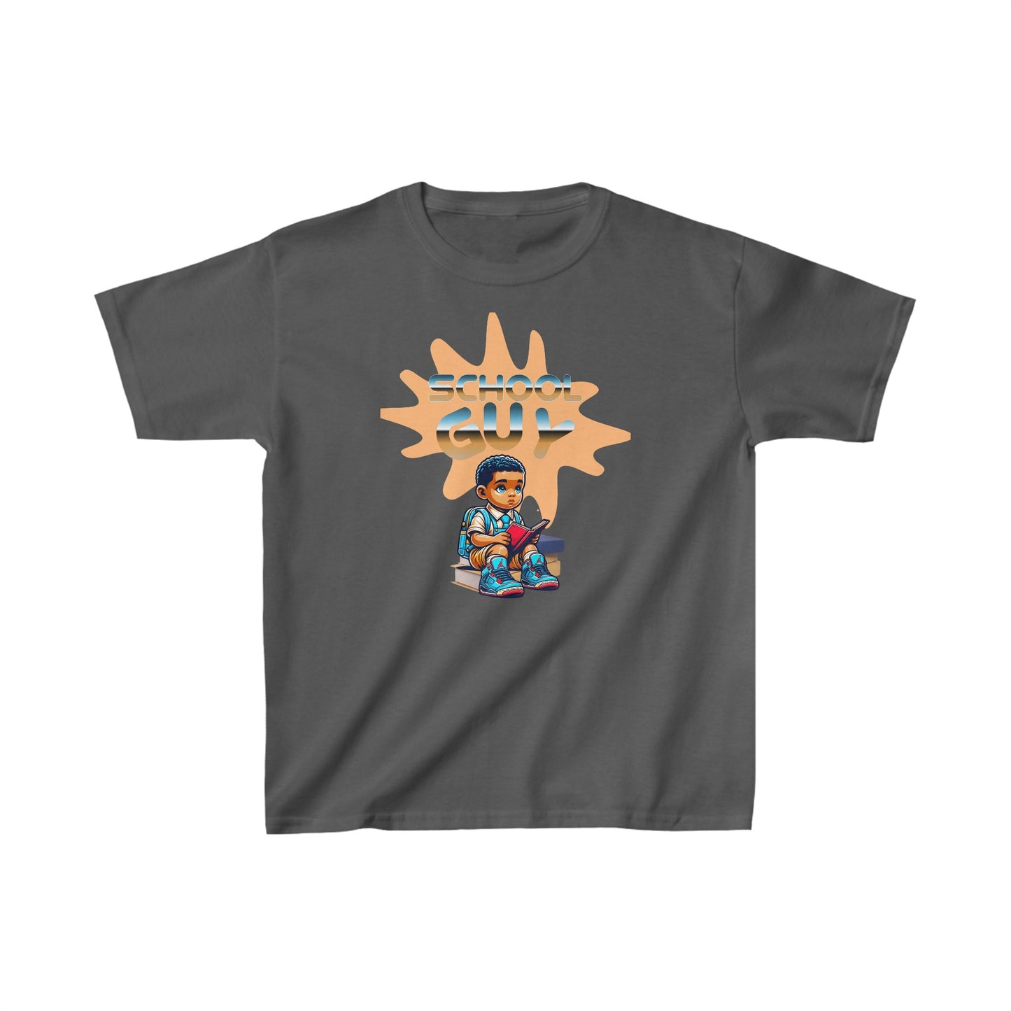 School Cool: Trendy Boy's Tee with Hip School Guy Design