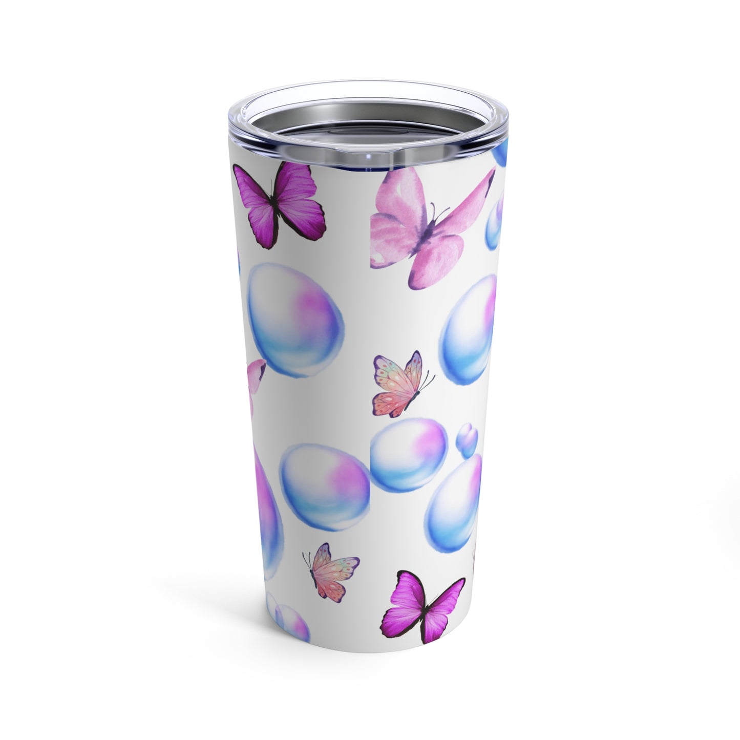 Fluttering Bubbles: Children's 20oz Tumbler with Butterflies