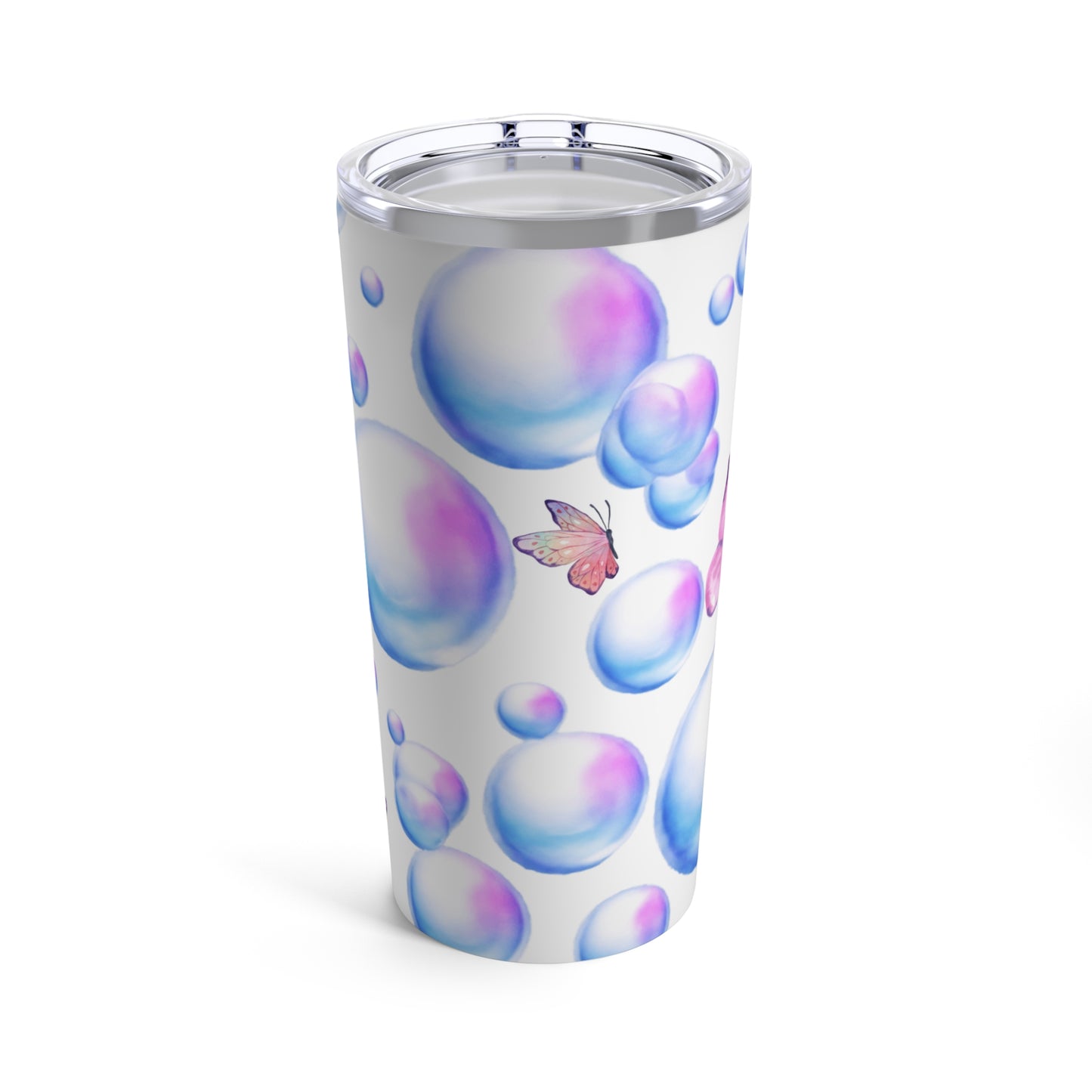 Fluttering Bubbles: Children's 20oz Tumbler with Butterflies