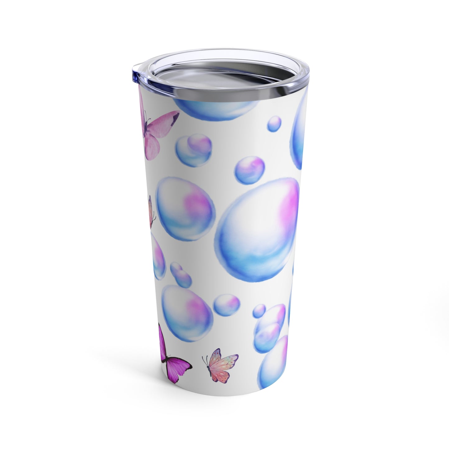 Fluttering Bubbles: Children's 20oz Tumbler with Butterflies