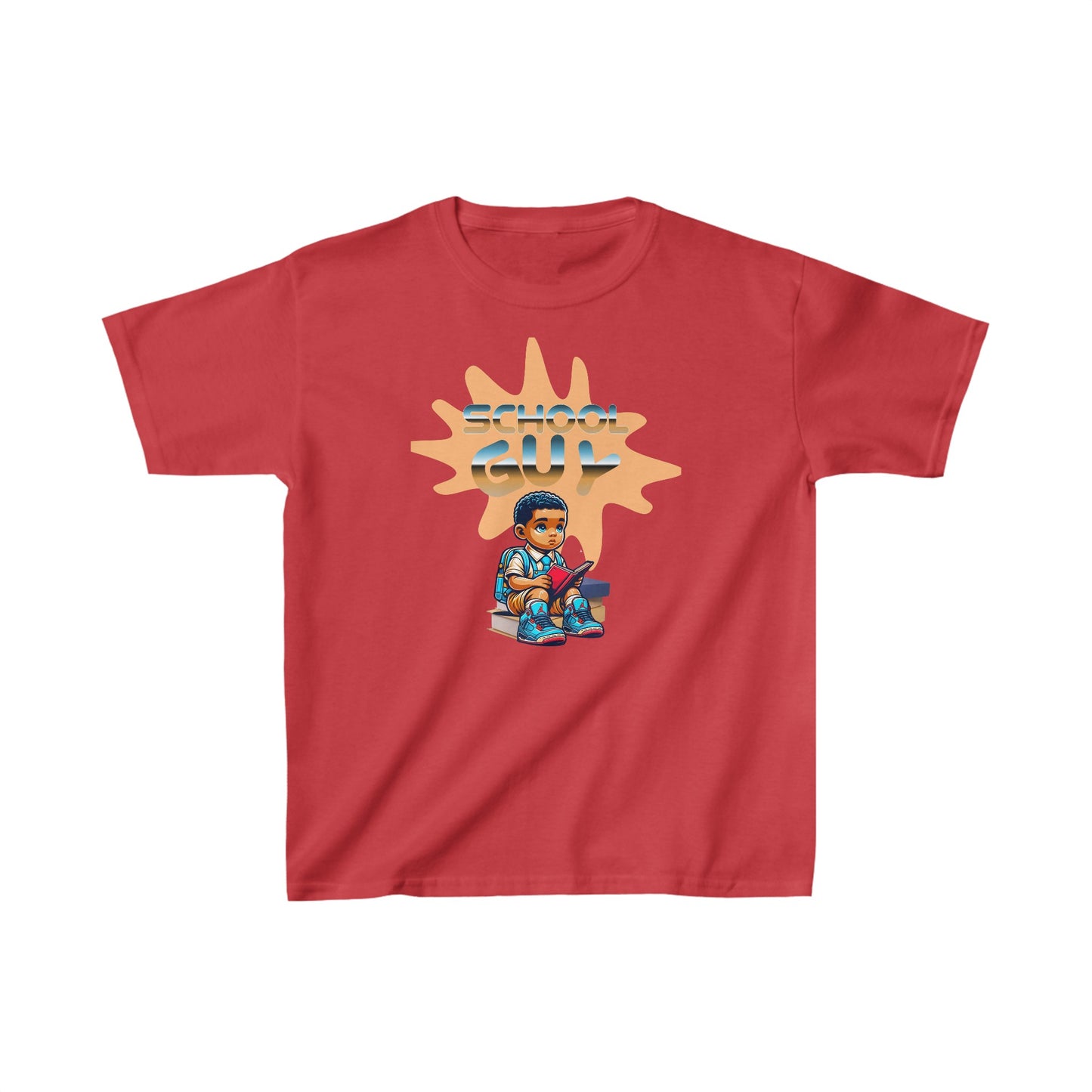 School Cool: Trendy Boy's Tee with Hip School Guy Design