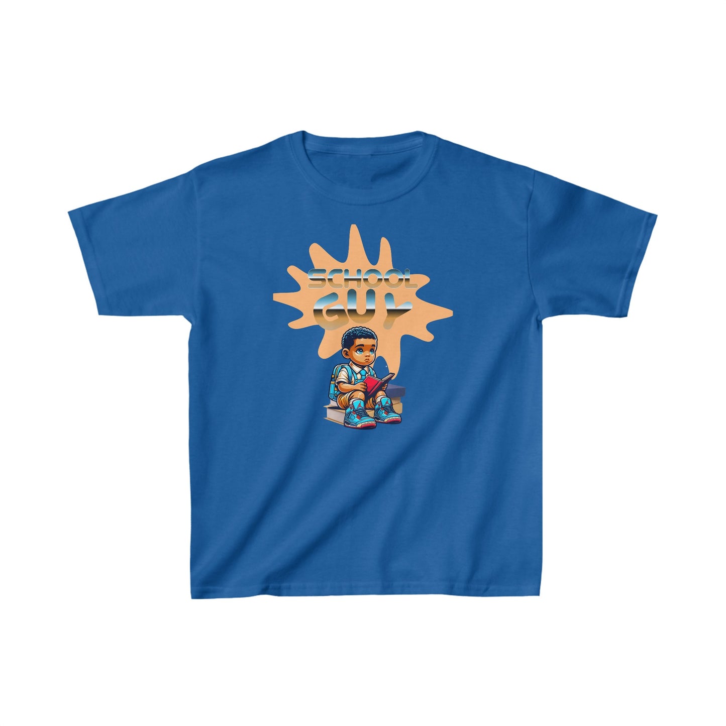 School Cool: Trendy Boy's Tee with Hip School Guy Design