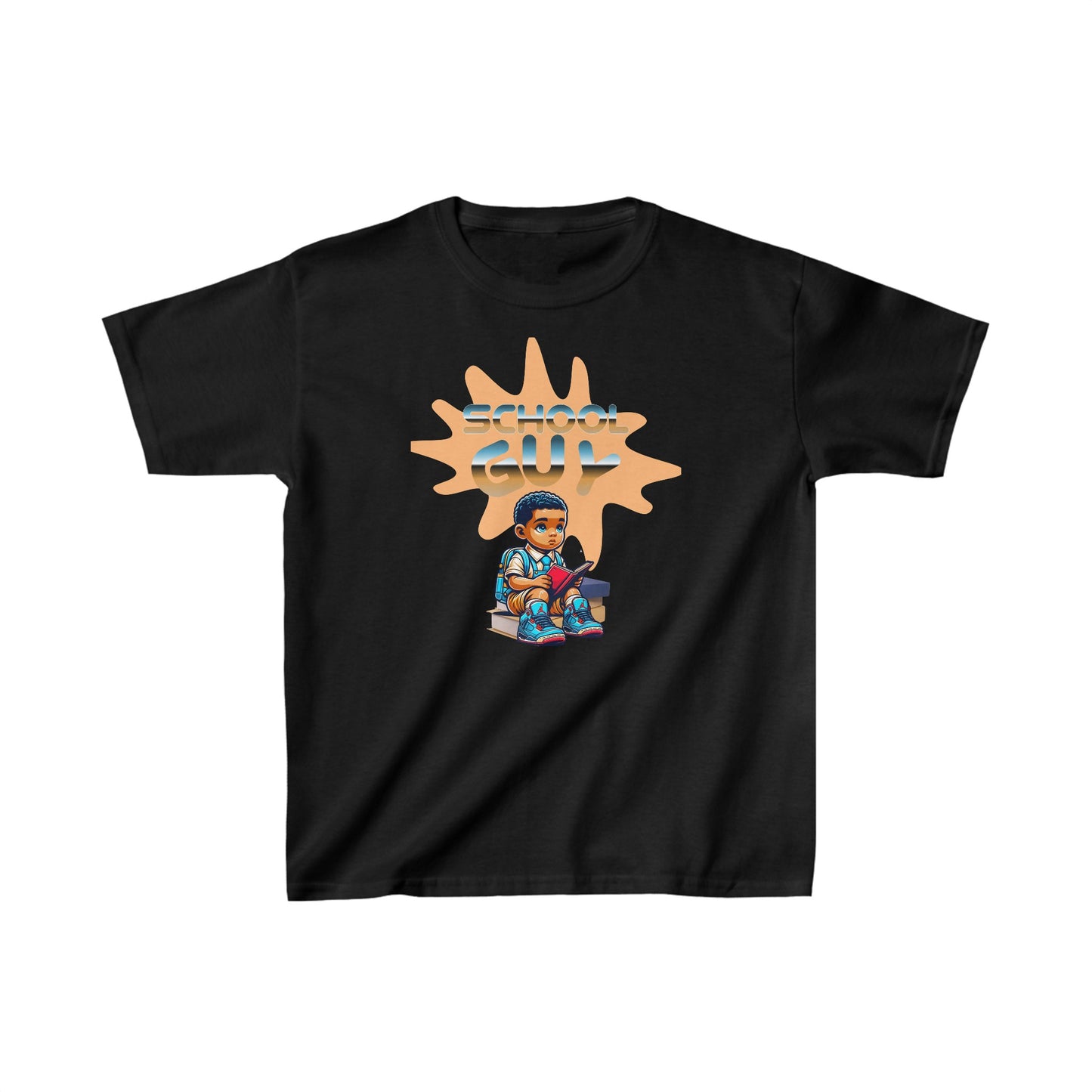 School Cool: Trendy Boy's Tee with Hip School Guy Design
