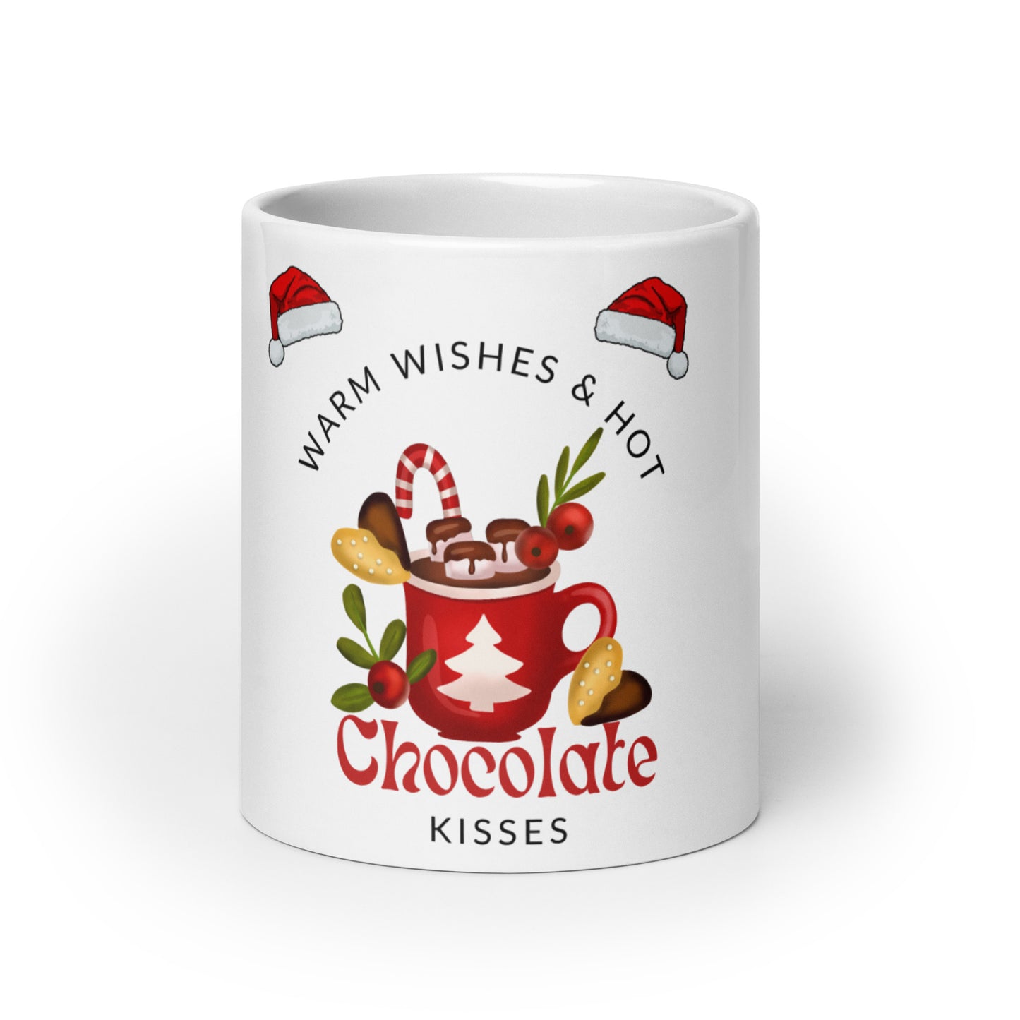 Warm Wishes Mug: Cozy Christmas Vibes with Hot Chocolate Imagery