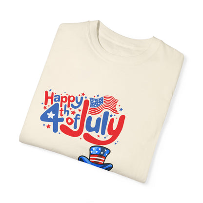 Happy 4th of July Duck T-Shirt with Flag Glasses