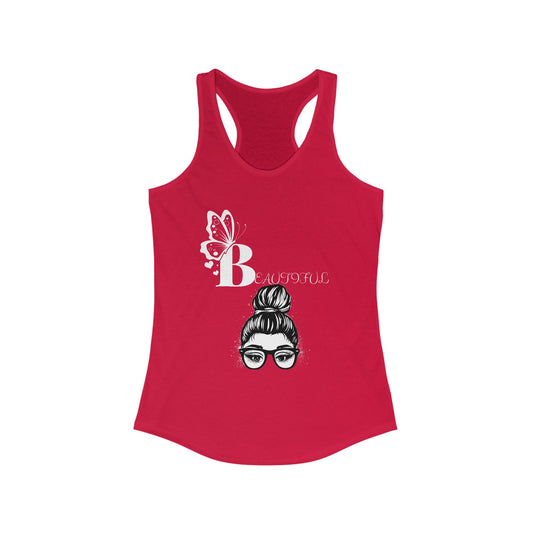 Beautiful Butterfly Monogram Racerback Tank for Teenage Girls