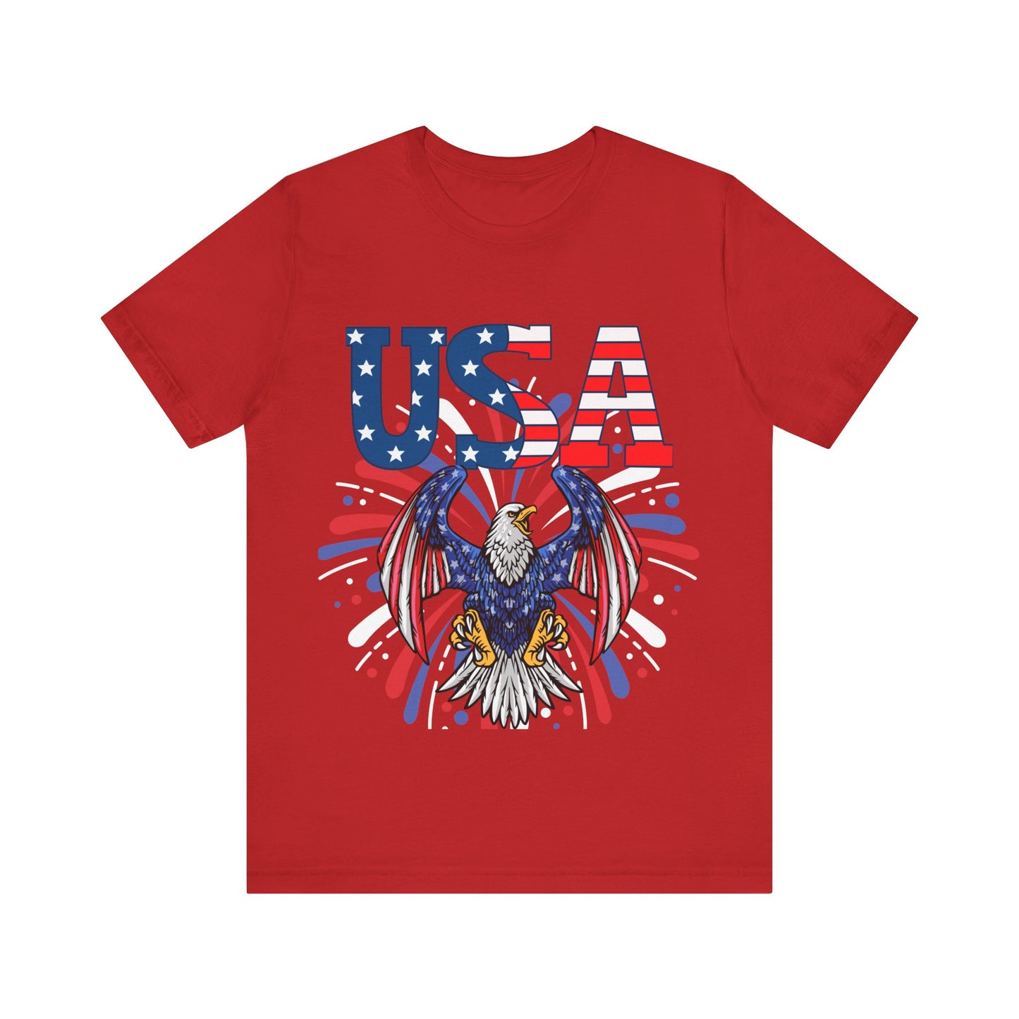 Patriotic Eagle USA Tee - Red, White & Blue