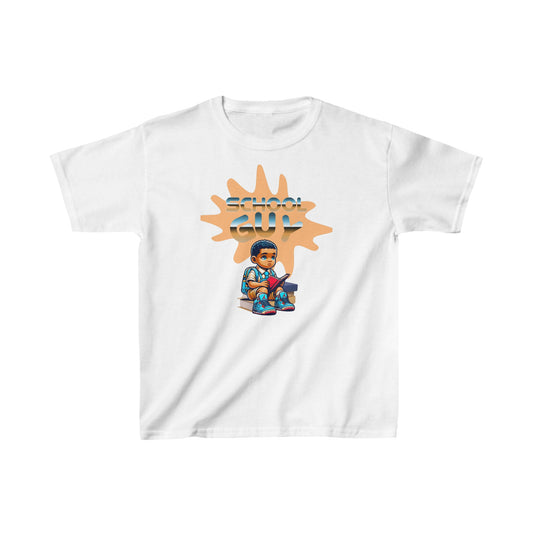 School Cool: Trendy Boy's Tee with Hip School Guy Design