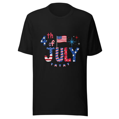 Happy 4th of July Unisex T-Shirt - Patriotic Independence Day Design