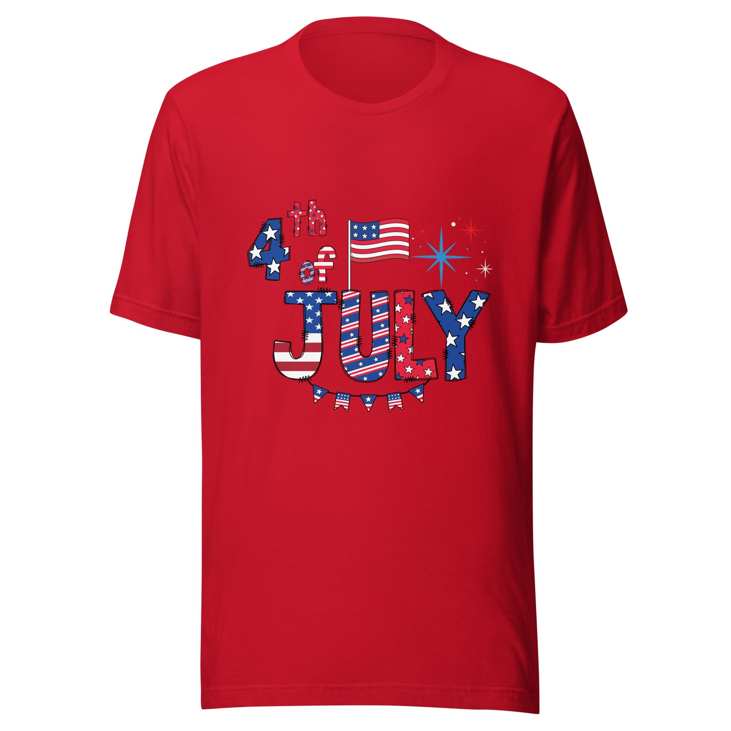 Happy 4th of July Unisex T-Shirt - Patriotic Independence Day Design