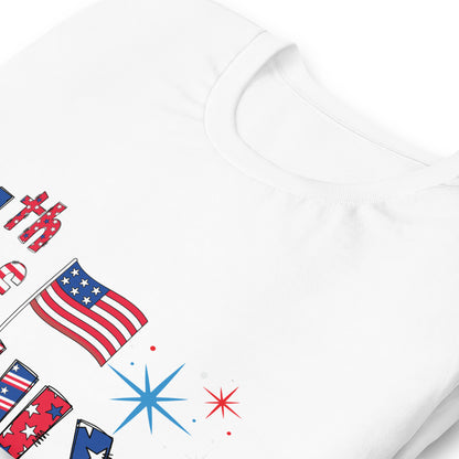 Happy 4th of July Unisex T-Shirt - Patriotic Independence Day Design