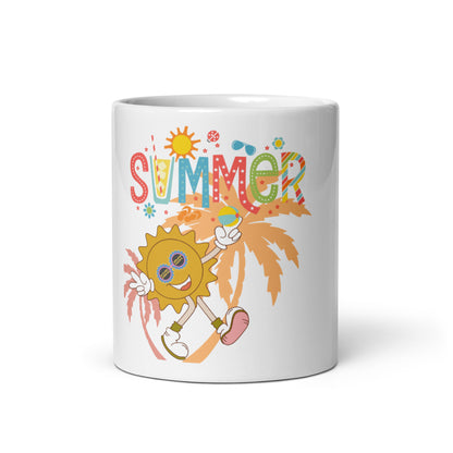 Summer Vibes White Glossy Mug