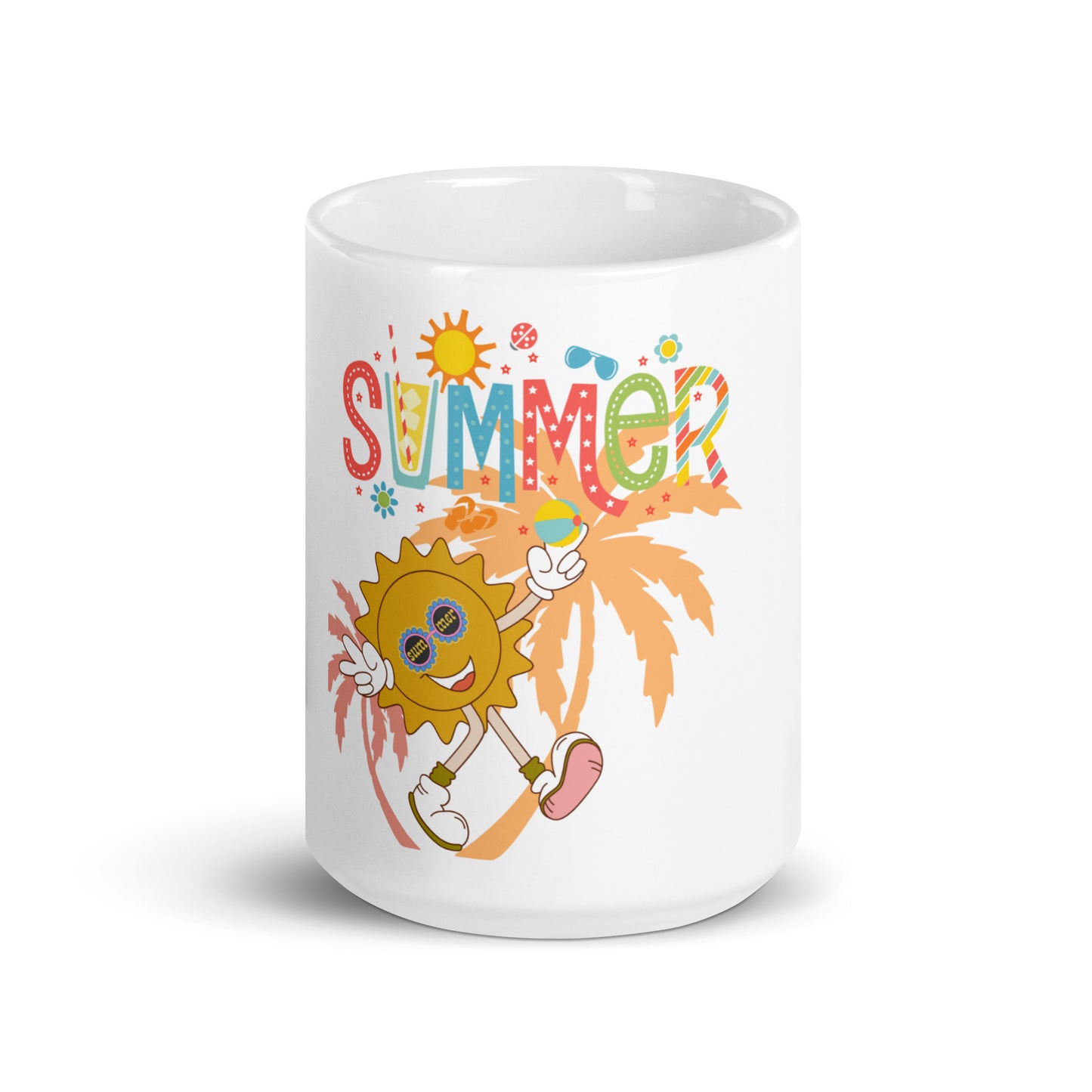 Summer Vibes White Glossy Mug