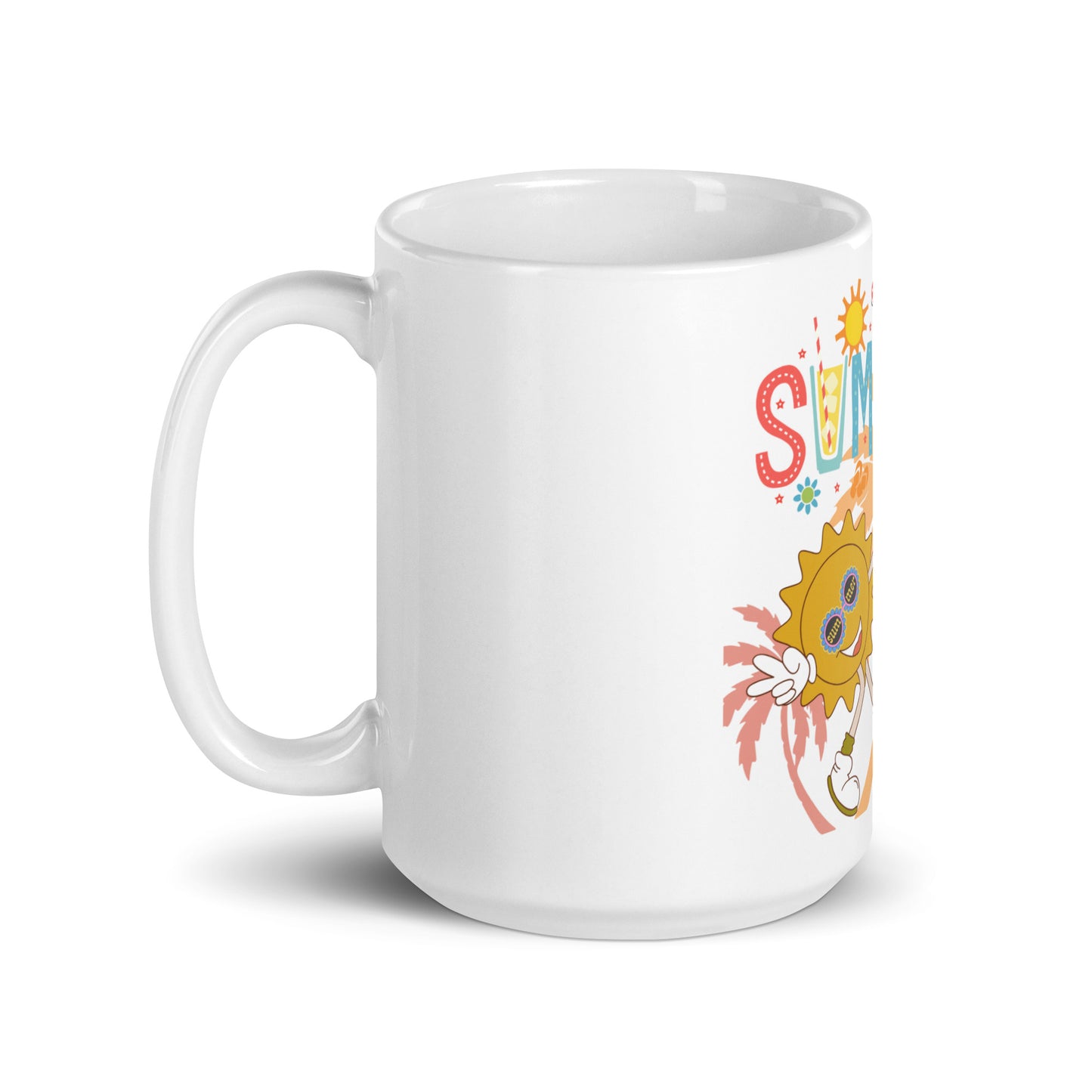 Summer Vibes White Glossy Mug