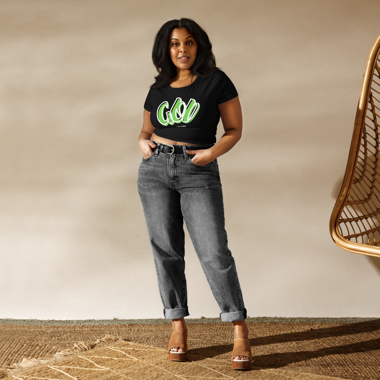 God Is Unjust Crop Top Tee: Make a Statement with Faith-inspired Fashion