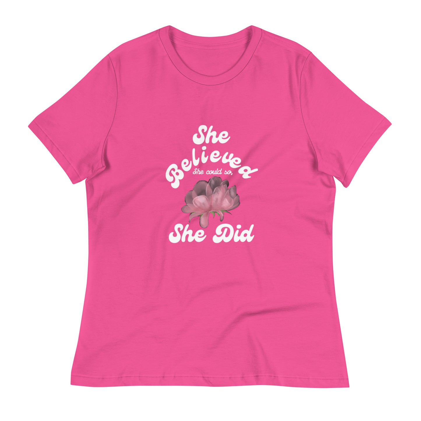 She Believed She Could So She Did Women's Tee pink 